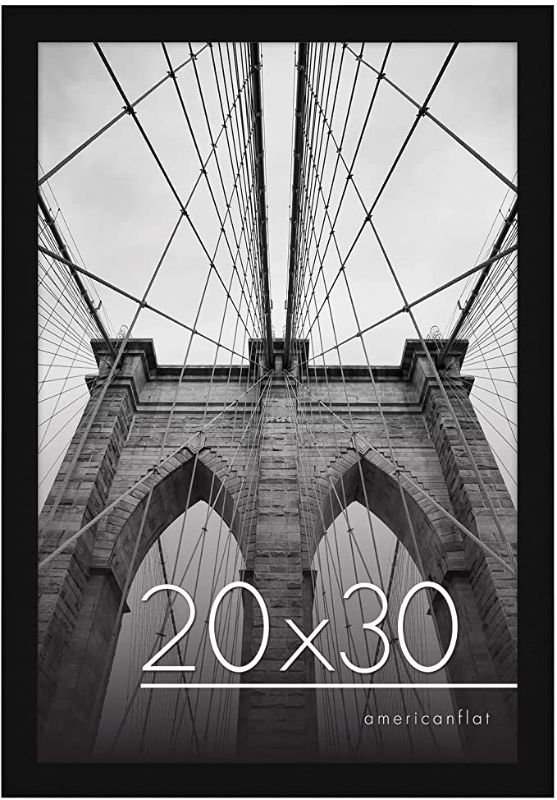 Photo 1 of Americanflat 20x30 Poster Frame in Black with Polished Plexiglass - Horizontal and Vertical Formats with Included Hanging Hardware