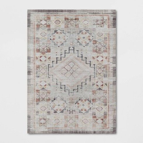 Photo 1 of Bromelia Distressed Geo Persian Rug Blush - Opalhouse™