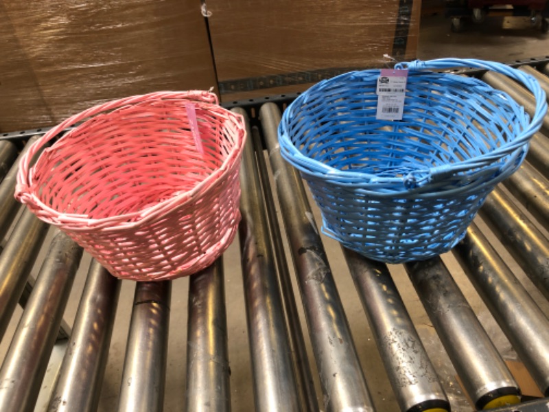 Photo 1 of 12" Willow Easter Basket - Spritz™ --- 2 PACK - BLUE AND PINK 

