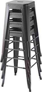 Photo 1 of Amazon Basics Metal Bar Stools - 30-Inch, Set of 4, Black