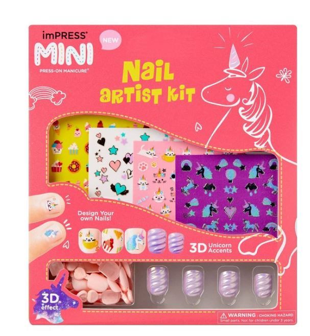 Photo 1 of imPRESS Press-On Manicure Mini Kids' Nail Artist Kit - 31ct (2 Packs)