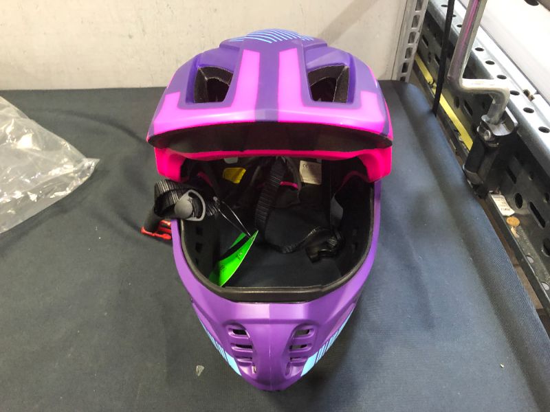 Photo 1 of ROCKBROS Kids Full Face Helmet Kids Bike Helmets Lightweight Toddler Mountain Bike Helmet Detachable for MTB BMX Skating Cycling Scooter Safety Bicycle Helmets for Youth Child Boys Girls Ages 3-16 size M

