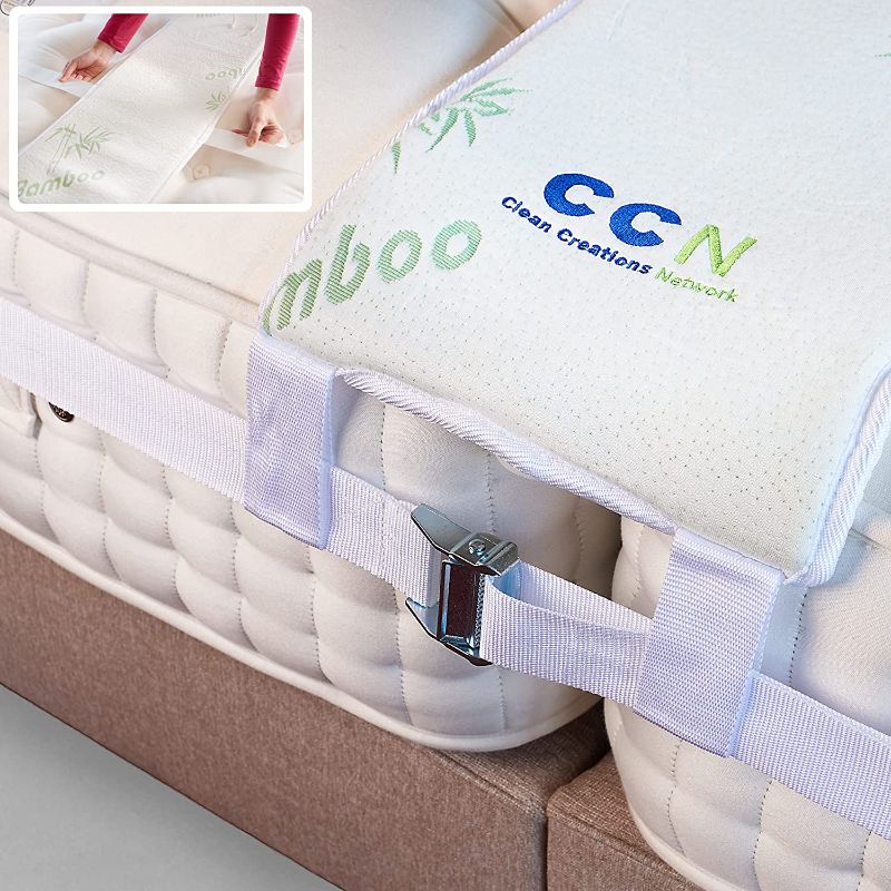 Photo 1 of Bed Connector Twin to King by Clean Creations Network - Our XL Twin to King Converter Kit to Firmly Bind Your mattresses - Our Mattress Extra Wide Gap Filler Gives You Great Sleep on a Solid Mattress
