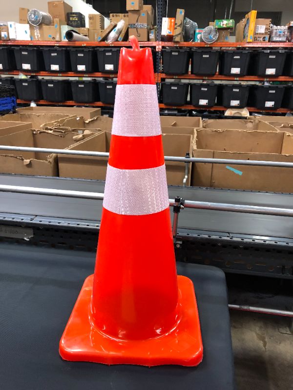 Photo 2 of 12 pcs Plastic traffic safety road cones - 28 inch orange traffic parking cones 