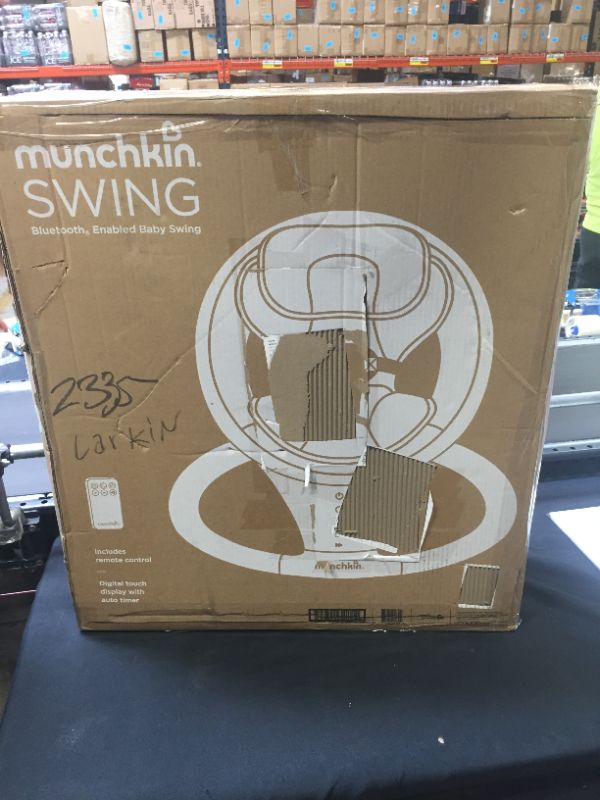 Photo 2 of Munchkin Bluetooth Enabled Lightweight Baby Swing with Remote Control