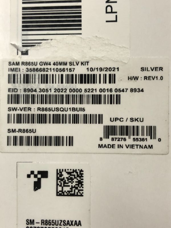 Photo 1 of Samsung Galaxy Watch 4 LTE 40mm Smartwatch - Silver/White

