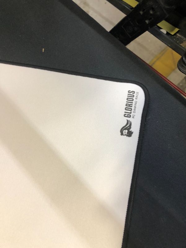 Photo 3 of Glorious Extended Gaming Mouse Pad/Mat - Long White Cloth Mousepad, Stitched Edges | 11"x36" (GW-E)
