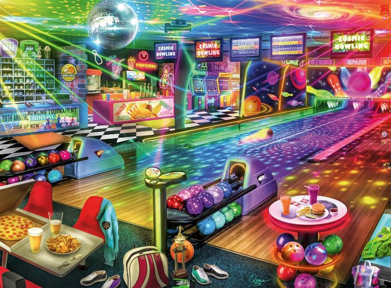 Photo 1 of Buffalo Games - Aimee Stewart - Blacklight Bowling - 1000 Piece Jigsaw Puzzle,Multicolour
