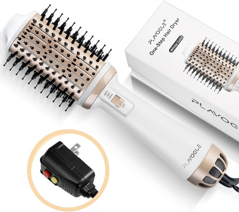 Photo 1 of Plavogue One-Step Hair Dryer Brush,Professional Blow Dryer Brush,Hot Air Brush Round Brush for Women,Negative Ion Anti-Frizz Blowout Brush for Straightening,Curling,Salon?Single Voltage?
USED