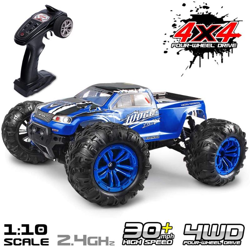 Photo 1 of KIDCHEER Hobby RC Cars S920 High Speed 46km/h Off Road Remote Control Vehicles Waterproof Large Size 1:10 RC Trucks 2.4Ghz 4WD Monster for Adults and Kids Gifts for Boys - Blue
