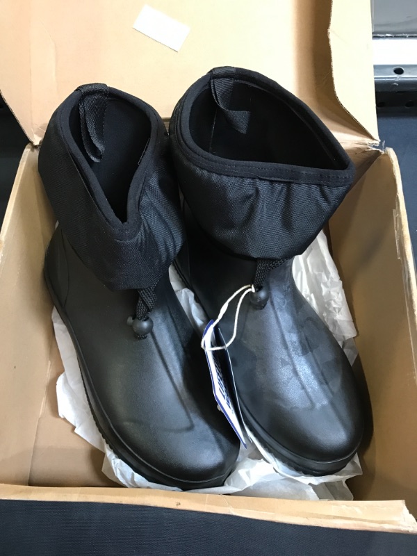 Photo 2 of HISEA Men's Ankle Rain Boots Waterproof Garden Boots Rubber Boots Outdoor Work Boots - size 9 
