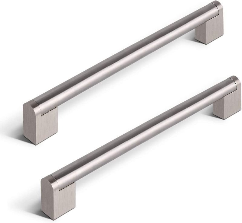 Photo 1 of 5 Pack Knobonly Stainless Steel Cabinet Pulls Kitchen Cupoard Handles Boss Bar Style 6-1/2 inch Hole Centers
