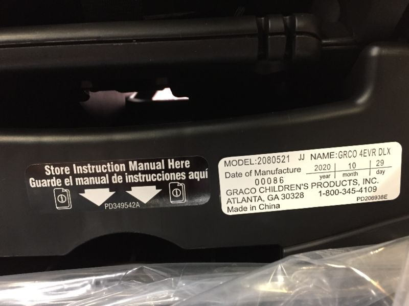 Photo 1 of Graco 4Ever DLX 4 in 1 Car Seat, Infant to Toddler Car Seat 20x21.5x24 Inch
