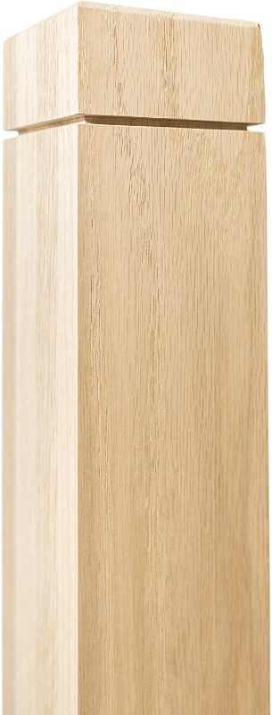 Photo 1 of 300N - Notched Newel - 3" x 48" - Clean Routed Design (Red Oak)
