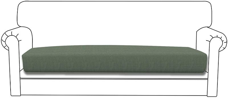 Photo 1 of Easy-Going Stretch Cushion CoverSofa Cushion Furniture Protector Sofa Seat Sofa slipcover Sofa Cover Soft Flexibility with Elastic Bottom(Oversized Sofa Cushion,Greyish Green)