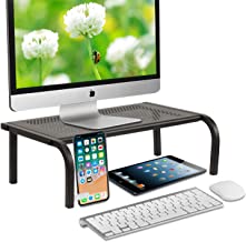 Photo 1 of Monitor Stand Riser - Desk Organizer, Laptop Computer Printer Stand with Foldable Cellphone Holder