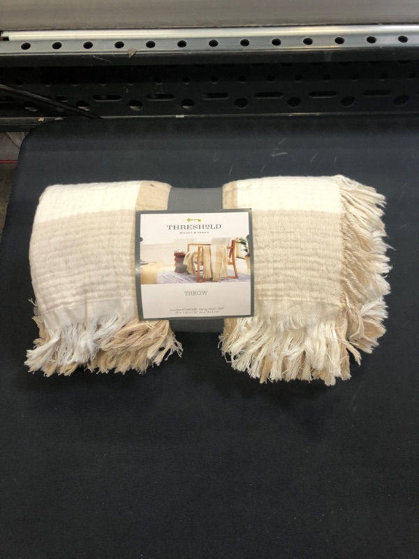 Photo 1 of Gauze Gingham Throw Blanket - Threshold™

