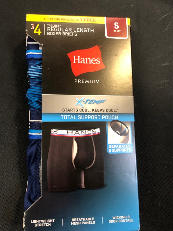 Photo 2 of Hanes Premium Men's Xtemp Total Support Pouch 3+1 Boxer Briefs

