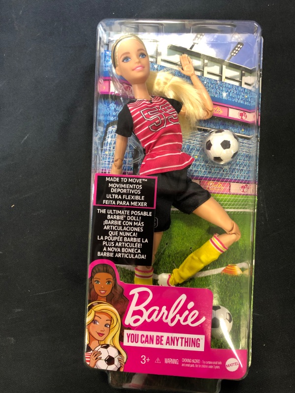 Photo 2 of Barbie Made to Move Posable Soccer Player Doll
