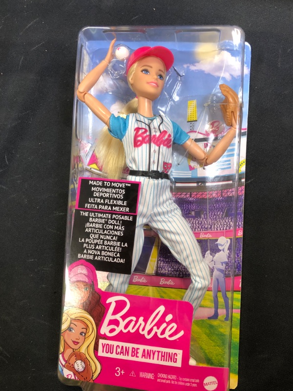 Photo 2 of Barbie Ultra-Flexible Baseball Doll with Mitt
