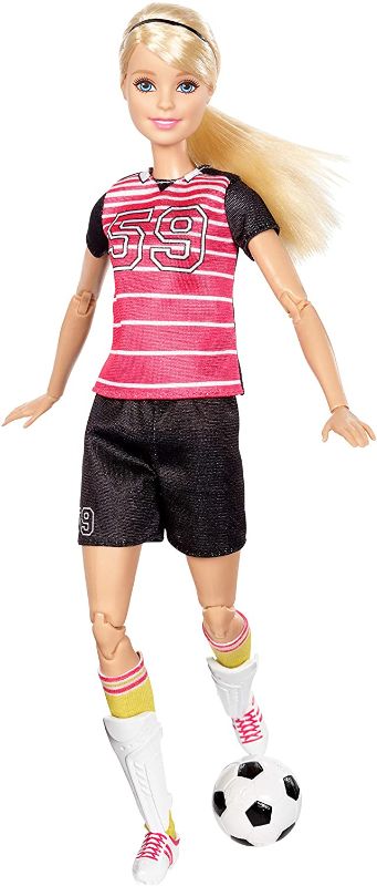 Photo 1 of Barbie Ultra-Flexible Baseball Doll with Mitt / Barbie Made to Move Posable Soccer Player Doll
