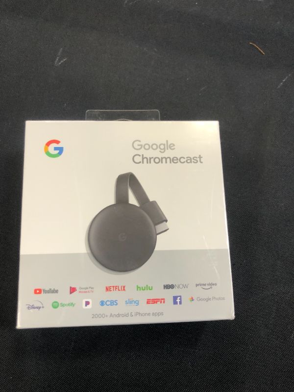 Photo 2 of Google Chromecast - Streaming Device with HDMI Cable - Stream Shows, Music, Photos, and Sports from Your Phone to Your TV
