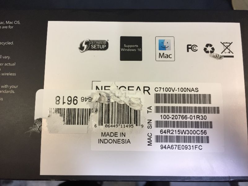 Photo 5 of NETGEAR Nighthawk AC1900 (24x8) DOCSIS 3.0 WiFi Cable Modem Router Combo For XFINITY Internet & Voice (C7100V) Ideal for Xfinity Internet and Voice services , Black
