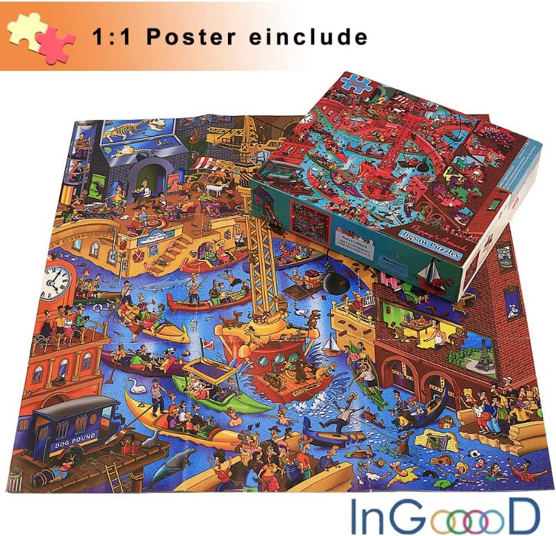 Photo 1 of Ingooood- Jigsaw Puzzles 500 Pieces Adult- Detective Series Puppy's Attacks
