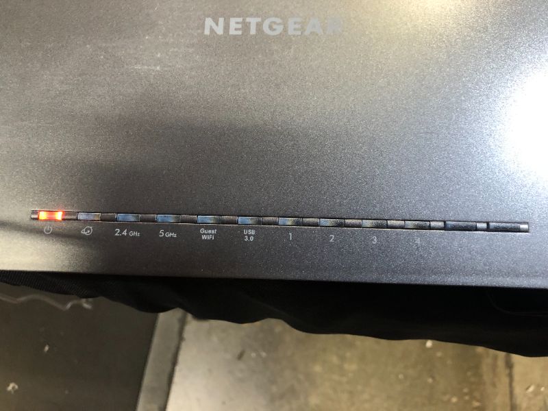 Photo 3 of NETGEAR Nighthawk Smart Wi-Fi Router (R6900P) - AC1900 Wireless Speed (Up to 1900 Mbps), Up to 1800 Sq Ft Coverage & 30 Devices, 4 x 1G Ethernet and 1 x 3.0 USB Ports, Armor Security---ITEM IS DIRTY---
