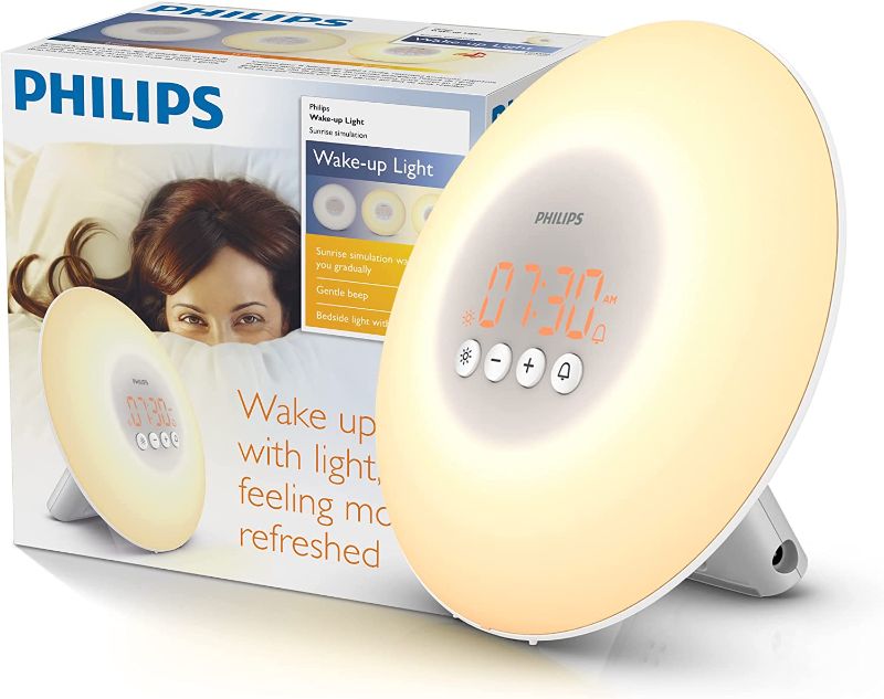 Photo 1 of Philips SmartSleep HF3500/60 Wake-Up Light Therapy Alarm Clock with Sunrise Simulation, White
