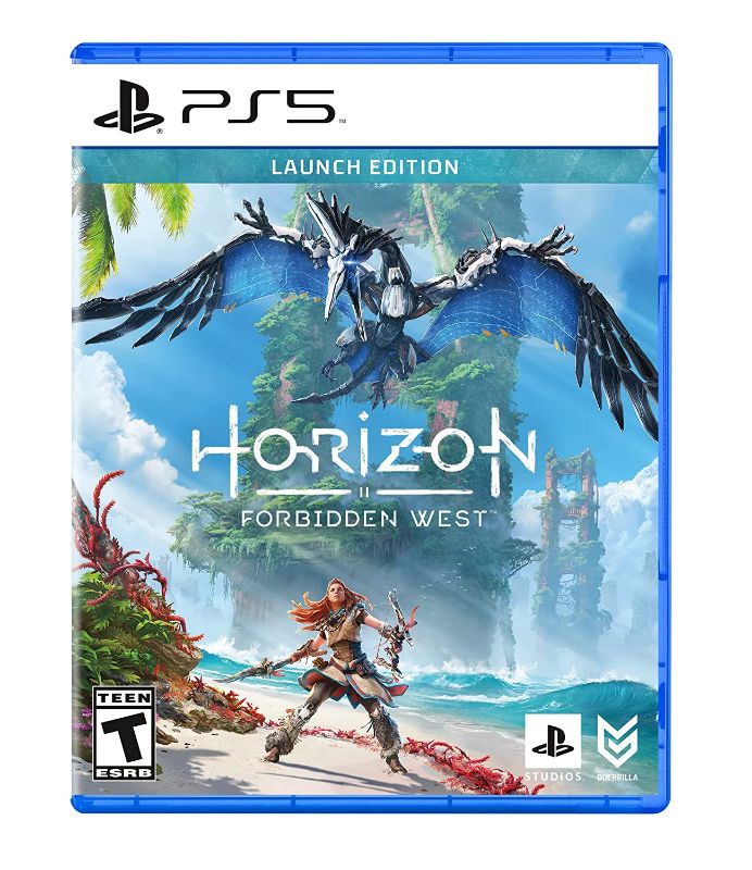 Photo 1 of Horizon Forbidden West Launch Edition - PlayStation 5 - PlayStation 5---DISC IS DIRTY AND HAS MULTIPLE MINOR SCRATHCES ON BACK---UNABLE TO TEST---COVER PICTURE CAME OFF---
