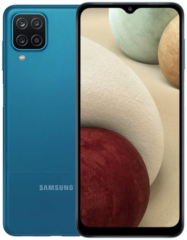 Photo 1 of Samsung Galaxy A12 (A127F) 128GB Dual SIM, (CDMA Verizon/Sprint Not Supported) Smartphone International Version (Fast Car Charger Bundle) No Warranty (Blue)---ITEM IS LOCKED---CANNOT FACTORY RESET---
