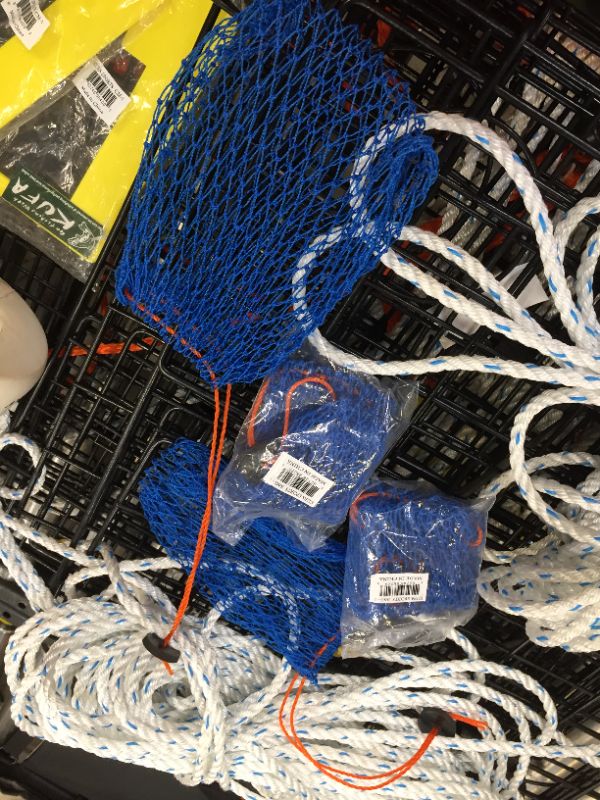 Photo 5 of 2-Pack of KUFA Vinyl Coated Crab Trap & Accessory kit Including 100' Rope, Caliper, Harness, Bait Bag & Red/White Float
5X11 FLOATS --- MISSNG SMALL PARTS.