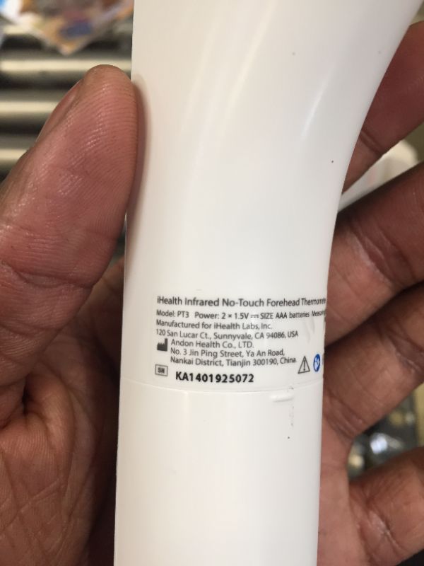 Photo 4 of iHealth No-Touch Forehead Thermometer, Digital Infrared Thermometer for Adults and Kids, Touchless Baby Thermometer with 3 Ultra-Sensitive Sensors, Large LED Display and Gentle Vibration Alert (PT3)
