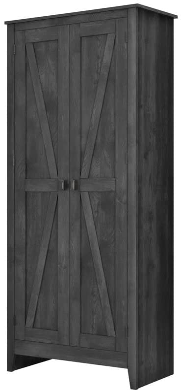 Photo 1 of Ameriwood Home Farmington Wide Storage Cabinet, 31.5", Rustic Gray
