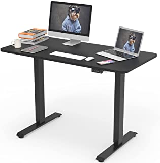 Photo 1 of JOY worker Electric Height Adjustable Standing Desk, 48" x 24" Black Whole Piece, Standing Desk with Memory Controller, Quick Assembly Workstation for Home Office