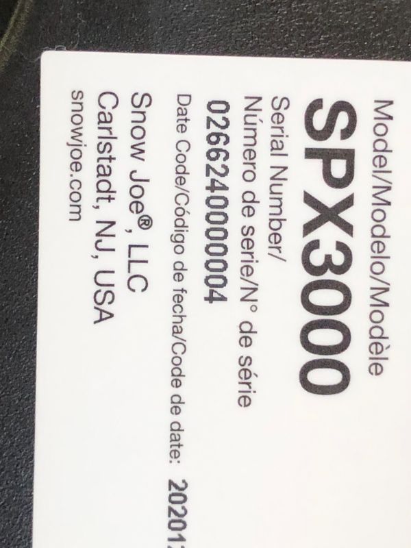 Photo 6 of Sun Joe SPX3000 Electric Pressure Washer 2030 Psi Max 1.76 Gpm 14.5-Amp