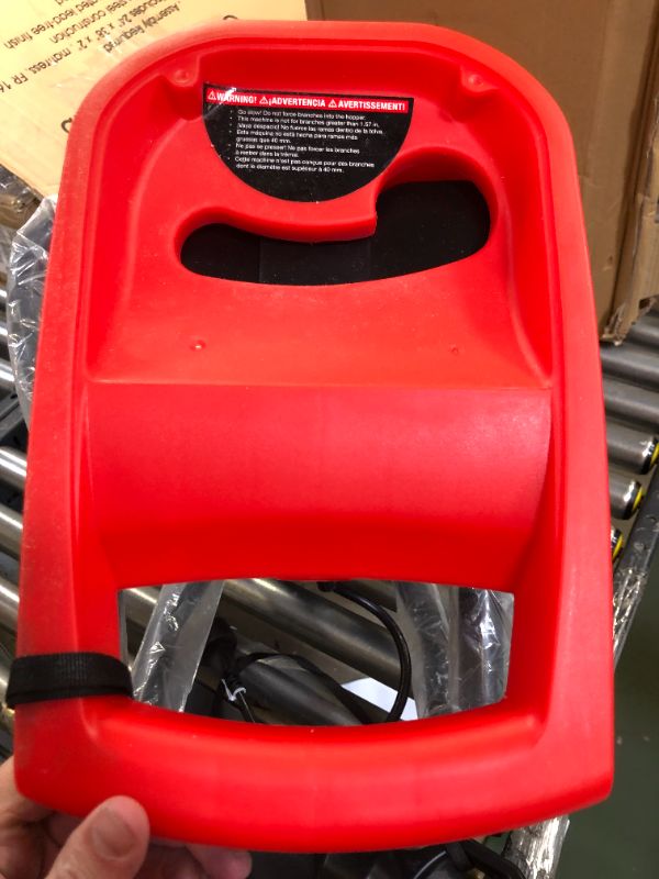 Photo 5 of Sun Joe CJ602E-RED Electric Wood Chipper, 17:1 Reduction, 15 Amp, Red