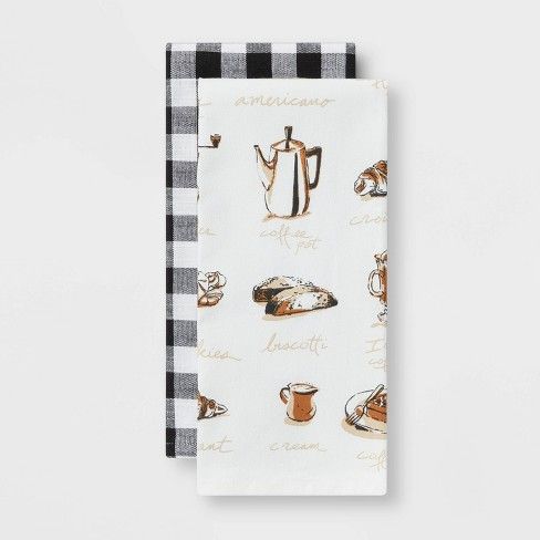 Photo 1 of 2pk Cotton Printed Kitchen Towels - Threshold™ Sold By The Case 8 Packs Per Case