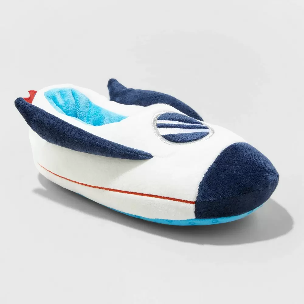 Photo 1 of Boys' Zion Spaceship Slippers - Cat & Jack Blue L (4-5) 3 PAIRS