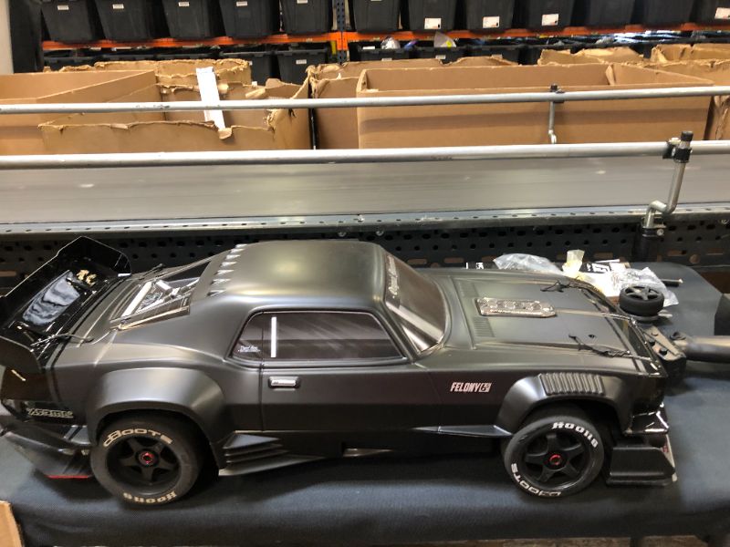 Photo 4 of ARRMA 1/7 Felony 6S BLX Street Bash All-Road Muscle Car RTR (Ready-to-Run Transmitter and Receiver Included, Batteries and Charger Required), Black, ARA7617V2T1
