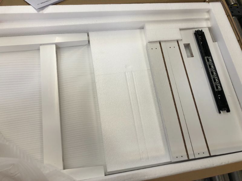 Photo 1 of Carson Wood Writing Desk with Drawers White - Threshold™

