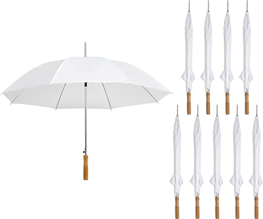 Photo 2 of Anderson Umbrella Wedding Umbrella - 60" Umbrella - Manual Open - 10 Pack (White)