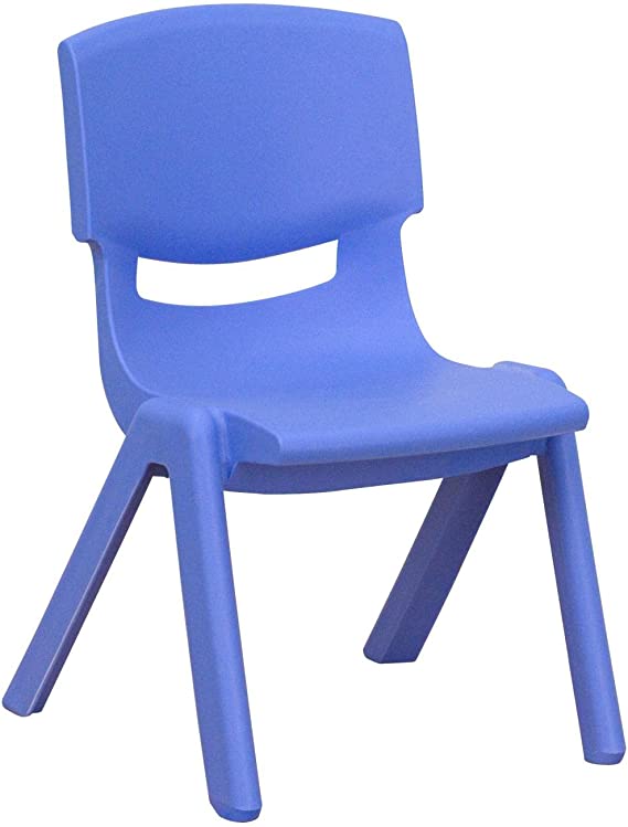 Photo 1 of Flash Furniture Furniture>Seating>Chairs>Stack, 10.5", Blue
