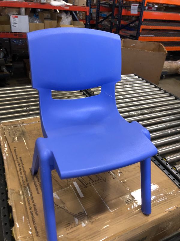 Photo 2 of Flash Furniture Furniture>Seating>Chairs>Stack, 10.5", Blue
