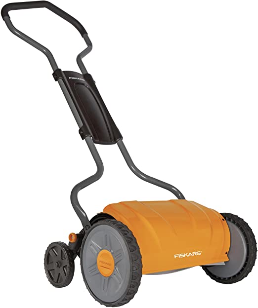 Photo 2 of Fiskars 17 Inch Staysharp Push Reel Lawn Mower (6208), Orange
