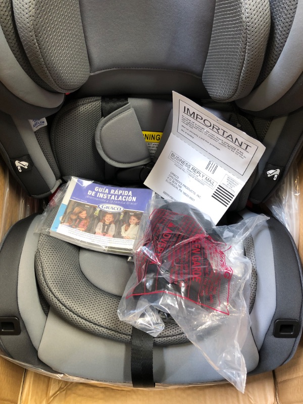 Photo 4 of Graco SlimFit3 LX 3 in 1 Car Seat | Space Saving Car Seat Fits 3 Across in Your Back Seat, Kunningham
