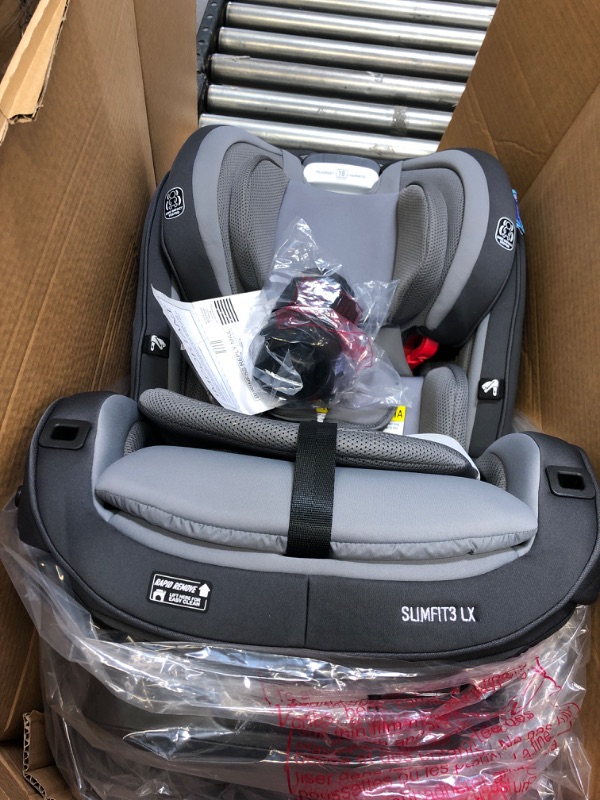 Photo 2 of Graco SlimFit3 LX 3 in 1 Car Seat | Space Saving Car Seat Fits 3 Across in Your Back Seat, Kunningham
