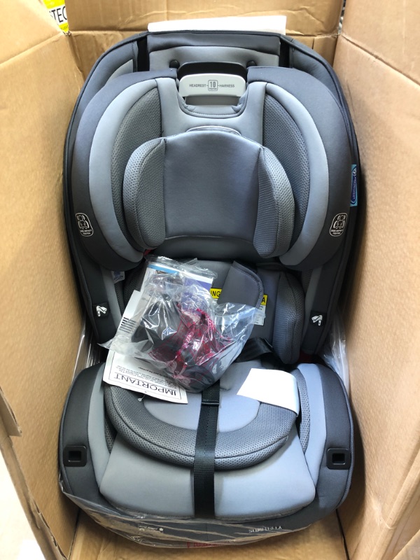 Photo 3 of Graco SlimFit3 LX 3 in 1 Car Seat | Space Saving Car Seat Fits 3 Across in Your Back Seat, Kunningham
