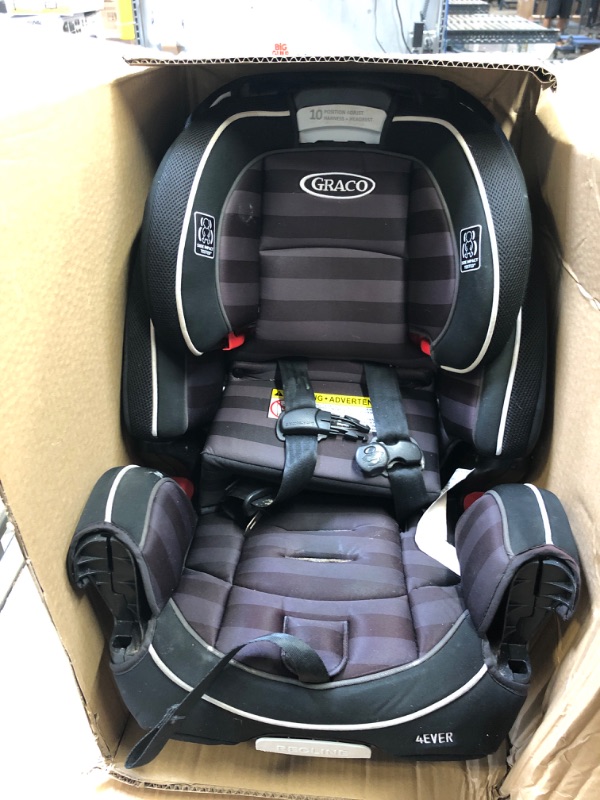 Photo 2 of Graco SlimFit3 LX 3 in 1 Car Seat | Space Saving Car Seat Fits 3 Across in Your Back Seat, Katrina
